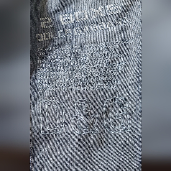 Dolce Gabbana Size 33 Blue Stonewash Distressed Poem Jeans Made In Italy - Picture 12 of 14